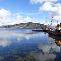 Buy canvas prints of Vital Spark Clyde Puffer Boat, Inverary, by Lilian Marshall