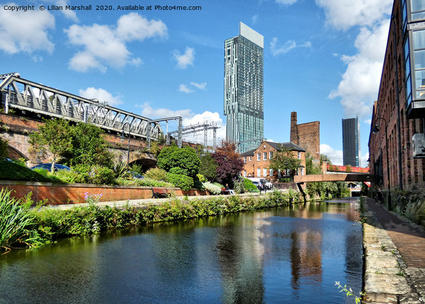 Canalside at Castlefields Manchester. Picture Board by Lilian Marshall