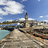 Buy canvas prints of Porthleven Harbour. by Lilian Marshall