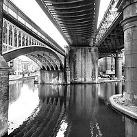 Buy canvas prints of Castlefields Railway Viaducts  by Lilian Marshall