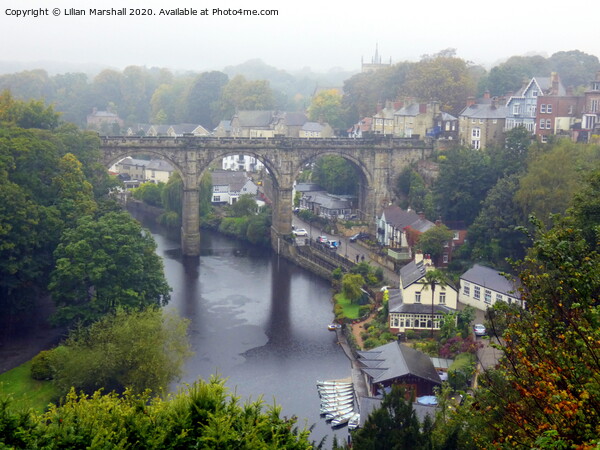 A foggy day in Knaresborough. Outdoor  Picture Board by Lilian Marshall