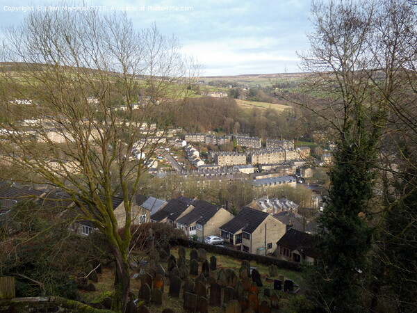 The market town of Hebdon Bridge .  Picture Board by Lilian Marshall