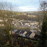 Buy canvas prints of The market town of Hebdon Bridge .  by Lilian Marshall