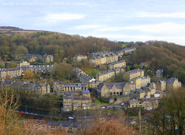 The market town of Hebdon Bridge, Picture Board by Lilian Marshall