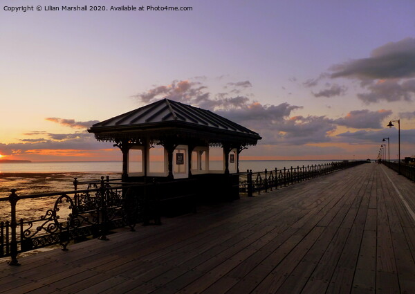 Sunset over Ryde Pier  Picture Board by Lilian Marshall