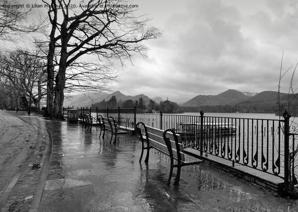 A rainy day in Derwentwater.  Picture Board by Lilian Marshall