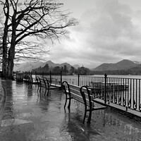 Buy canvas prints of A rainy day in Derwentwater.  by Lilian Marshall