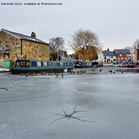 Buy canvas prints of Frozen Lancaster Canal at Garstang.  by Lilian Marshall