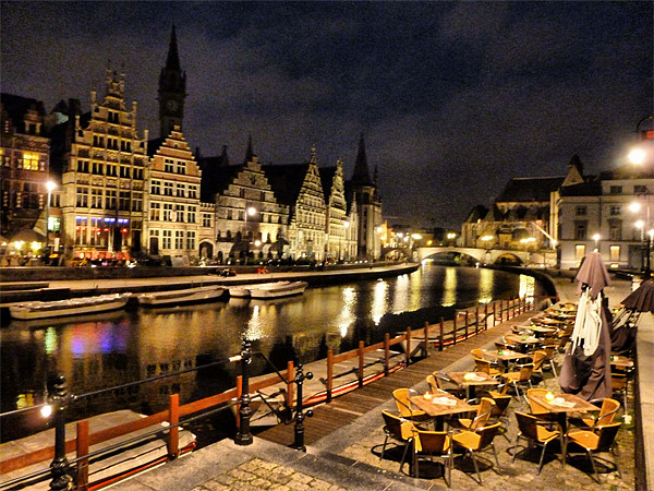 The River Leie-Ghent Picture Board by Lilian Marshall