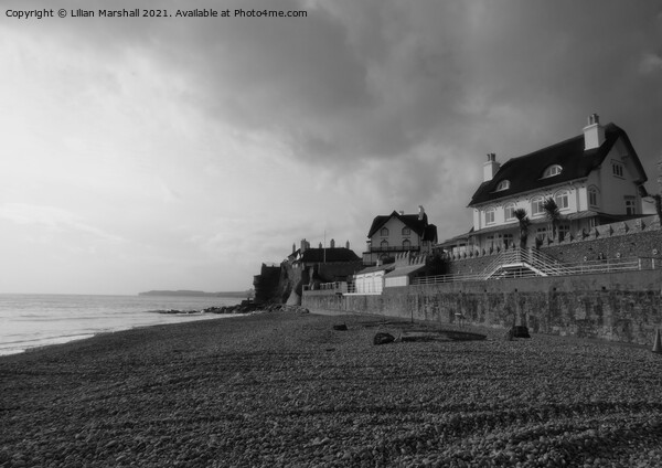 Storm clouds over Sidmouth.  Picture Board by Lilian Marshall