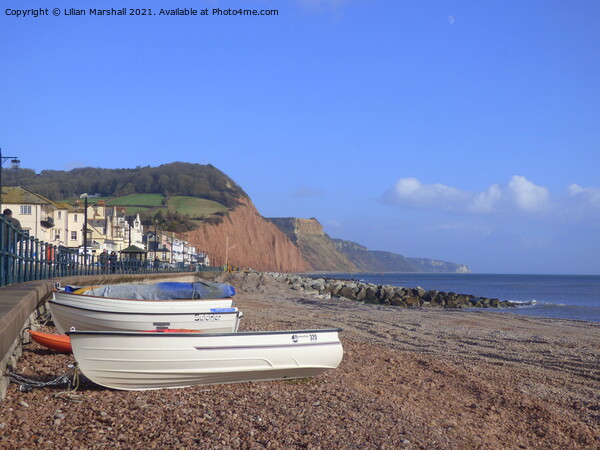 Salcombe Hill in the town of Sidmouth Devon .   Picture Board by Lilian Marshall