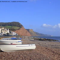 Buy canvas prints of Salcombe Hill in the town of Sidmouth Devon .   by Lilian Marshall