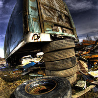 Buy canvas prints of The Trailer graveyard by Ray Hammond