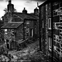 Buy canvas prints of Heptonstall:Village on the Hill by Sandra Pledger
