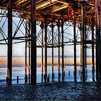 Buy canvas prints of View from under the pier by Sandra Pledger