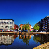 Buy canvas prints of Piccadilly Basin Manchester by Sandra Pledger
