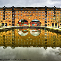 Buy canvas prints of Middle Warehouse Castlefield Manchester by Sandra Pledger