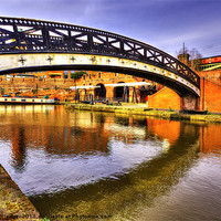 Buy canvas prints of Bridge over the River Medlock by Sandra Pledger