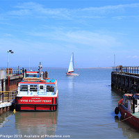 Buy canvas prints of Fleetwood to Knott End Ferry by Sandra Pledger