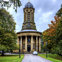 Buy canvas prints of United Reformed Church Saltaire by Sandra Pledger