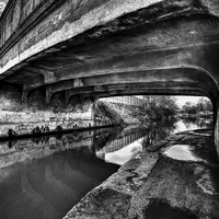 Buy canvas prints of Mill Hill Bridge Leeds Liverpool Canal by Sandra Pledger