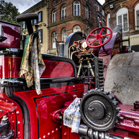 Buy canvas prints of  Heritage Steam Engine Detail by Sandra Pledger