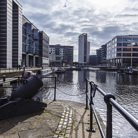 Buy canvas prints of  Clarence Dock Leeds by Sandra Pledger