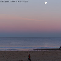 Buy canvas prints of MOON ON SUNSET by andrew saxton
