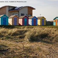 Buy canvas prints of Amble huts  by andrew saxton