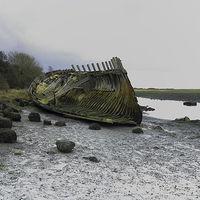 Buy canvas prints of  THE OLD WRECK by andrew saxton