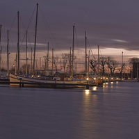 Buy canvas prints of  EVENING DOCKS. by andrew saxton