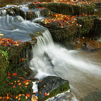Buy canvas prints of  AUTUMN WATERFALLS by andrew saxton