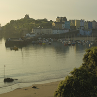 Buy canvas prints of  SUN RISE TENBY by andrew saxton
