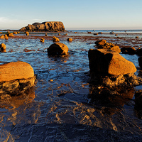 Buy canvas prints of  SUN LIT STONES by andrew saxton