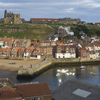 Buy canvas prints of  WHITBY SKY LINE by andrew saxton