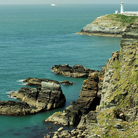 Buy canvas prints of  ANGLESEY LIGHT HOUSE by andrew saxton