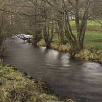 Buy canvas prints of  A SMALL STREAM by andrew saxton