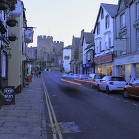 Buy canvas prints of  CASTLE HIGH STREET by andrew saxton