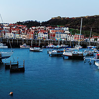 Buy canvas prints of LOOKING OVER THE HARBOUR by andrew saxton
