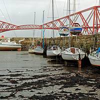 Buy canvas prints of SOUTH QUEENSFERRY HARBOUR by andrew saxton