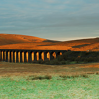 Buy canvas prints of RIBBLEHEAD SUN RISE by andrew saxton