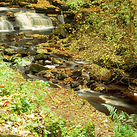 Buy canvas prints of AUTUMN WATERFALLS by andrew saxton