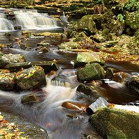 Buy canvas prints of ASKRIGG LOWER FALLS by andrew saxton