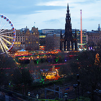 Buy canvas prints of EDINBURGH IN LIGHTS by andrew saxton