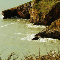 Buy canvas prints of THE CLIFFS OF DEVON by andrew saxton