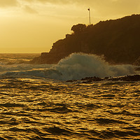 Buy canvas prints of SUNSET WAVES by andrew saxton