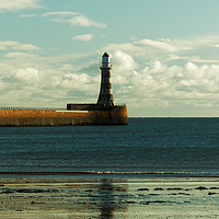 Buy canvas prints of CLOUDY LIGHTHOUSE by andrew saxton