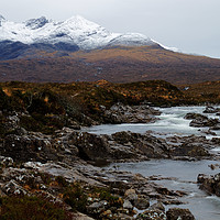 Buy canvas prints of WHITE TOP CUILLINS  by andrew saxton