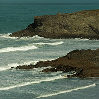 Buy canvas prints of NEWQUAY WAVES by andrew saxton