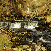 Buy canvas prints of WATERFALL STAGES by andrew saxton